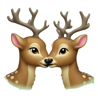 two deer kissing sticker