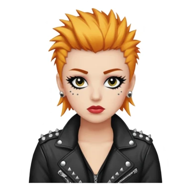 Punk haired make up artist sticker