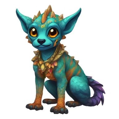 Colorful vernid fantasy creature LiLaiRa GriffSnuff Kamirah Falvie sticker