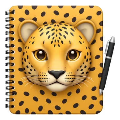 leopard patterned notebook sticker