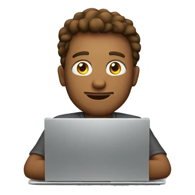 man with laptop funny sticker