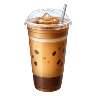 Flat lid iced coffee sticker