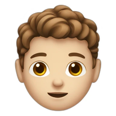 white kid with brown hair sticker