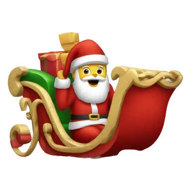 Santa's-sleigh sticker