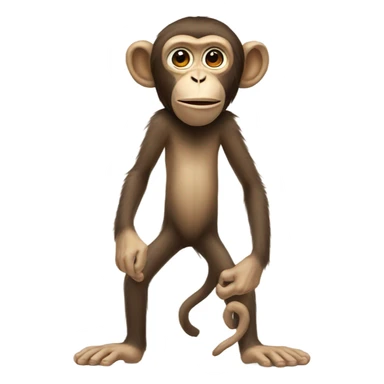Monkey with huge human feet sticker