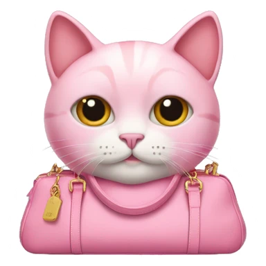 pink cat in a prada bag sticker