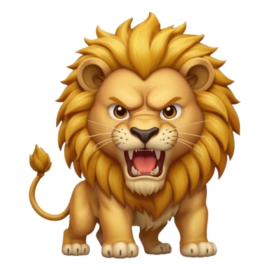 angry lion sticker