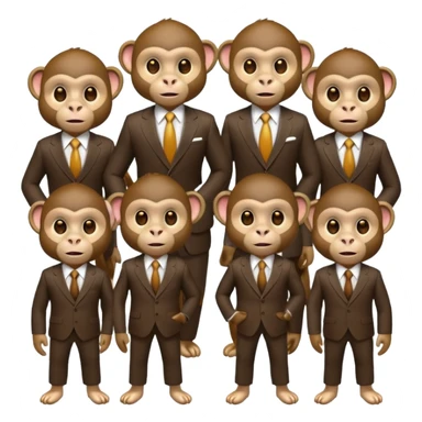 monkey in suits sticker