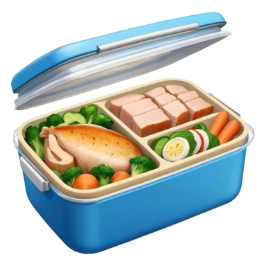 "mister energy" is a chain store selling healthy food, such as chicken, pork, or fish with vegetables.
create a logo without a person for this.
it's basically a lunch box iwth a clear lid on top sticker