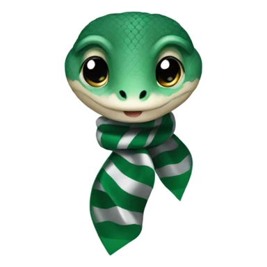 cute Slytherin snake with scarf hogwarts sticker
