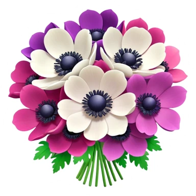 anenome bouquet sticker