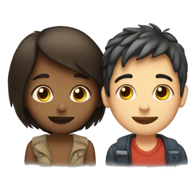 girl and a gay boy kissing sticker