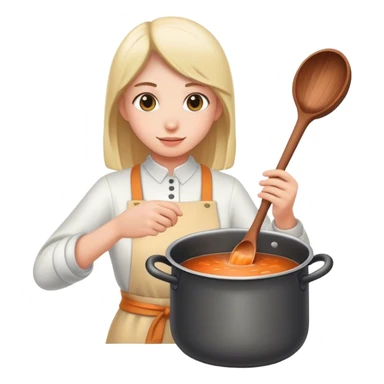 Stirring the pot white sticker