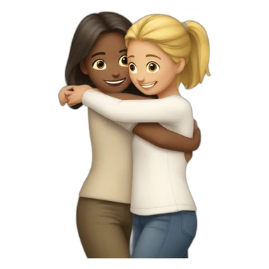 hug-two-girls sticker