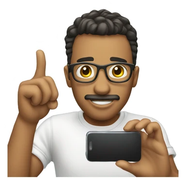 making a photo with smrtphone sticker