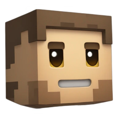 Minecraft Steve whith a dirt block sticker