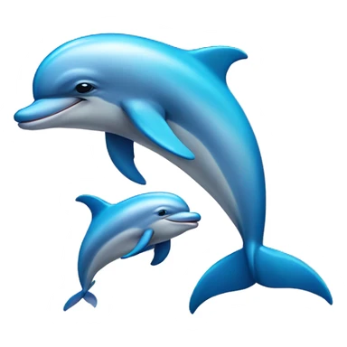 Dolphin and baby dolphin  sticker