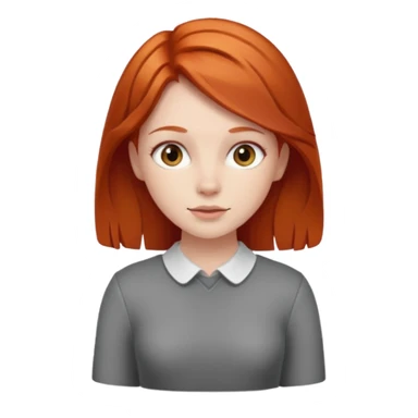 readhead girl standing straight  sticker