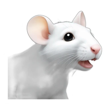 White rat sticker