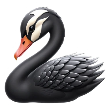 Black swan emoji sticker