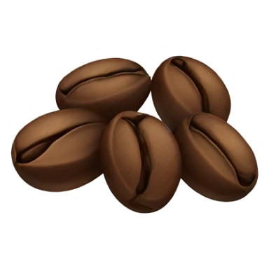 a few floating coffee beans without any mug sticker