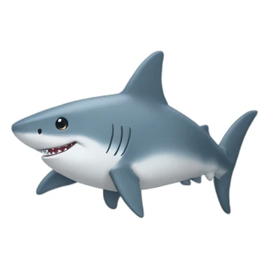 BLÅHAJ fluffy plushy shark sticker