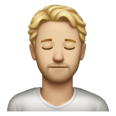 white man sleeping sticker