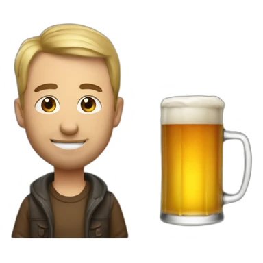drinking beer with musk sticker