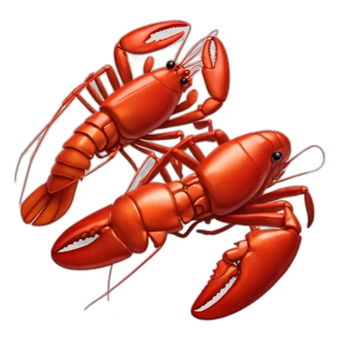 Two lobsters inlove sticker