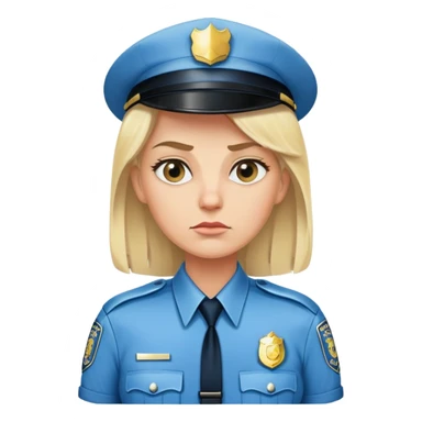 Tall white blonde cop  sticker