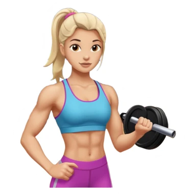 Academia treino  mulher  sticker