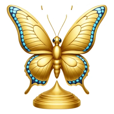 golden statue of a butterfly sticker
