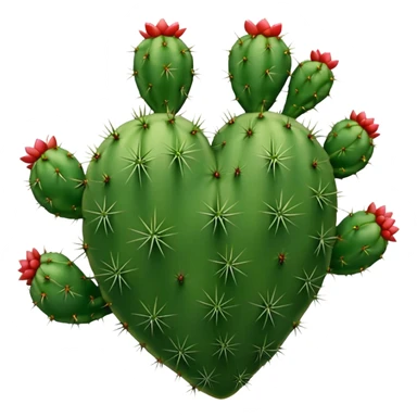 Cactus heart with thorns sticker