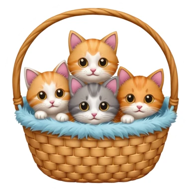 Basket of kittens sticker