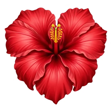Hibiscus heart sticker