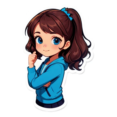 Productive girl  sticker