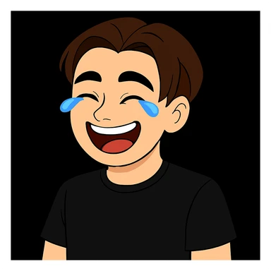 Change the color of the shirt to a uniform black color, keep everything else unchanged. sticker