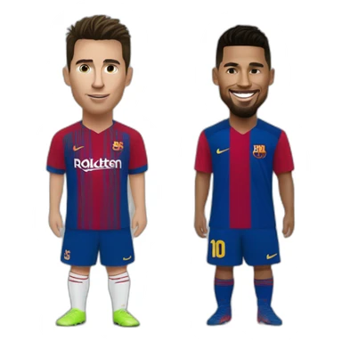 Ronaldo et messi ensemble sticker