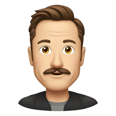 Elon musk with persian mustache  sticker