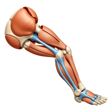 Articulacion de la rodilla en flexión mostrando los ligamentos  sticker