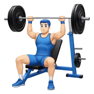 blue shorts close-grip flat-benchpress sticker