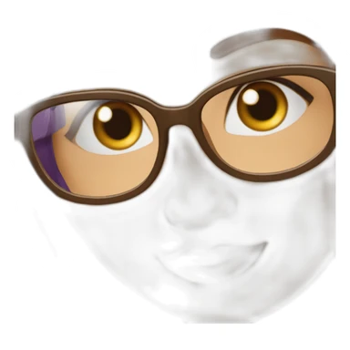 une ado marocaine musulamane portant le hijab avec des lunettes et un grain de beauté au dessus du sourcil gauche sticker