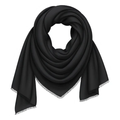 scarf black sticker