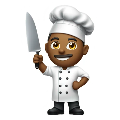 Chef with knife sticker
