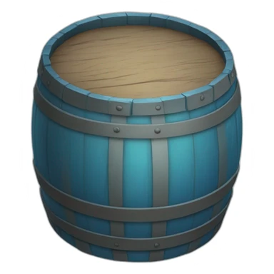 blue glass barrel sticker