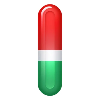 A vertical capsule-shaped progress bar with a color gradient from green at the bottom to red at the top. The bar is divided into segments by thin lines, with bold, outlined numbers scaling upward next to it.  sticker