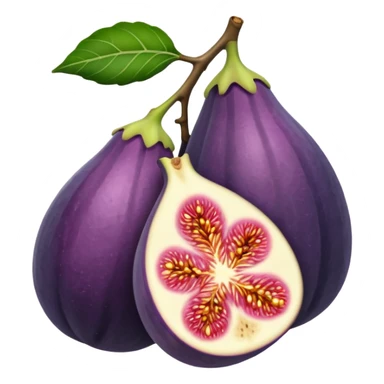 Please create a emoji of a single half of a fig  sticker