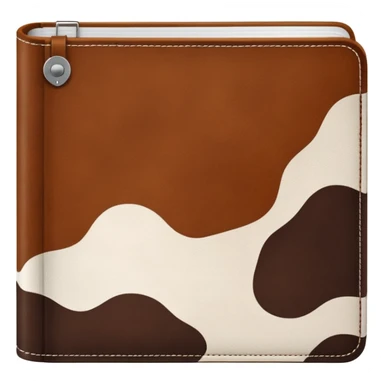Realistic cow hide print pattern journal sticker