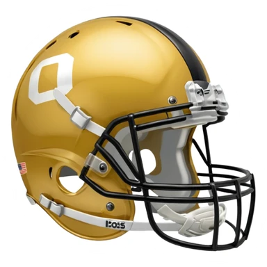 College football player helmet in gold color ( where is player face) sticker