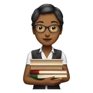 profesora joven con libros sticker